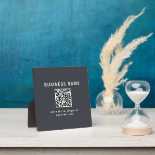 Simple Template for your QR code Dark Grey Plaque
