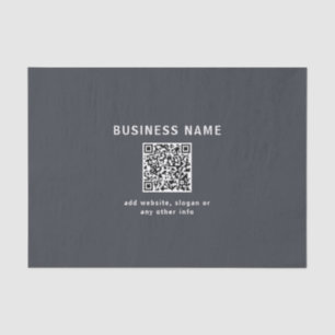 Simple Template for your QR code Dark Grey Tissue Paper