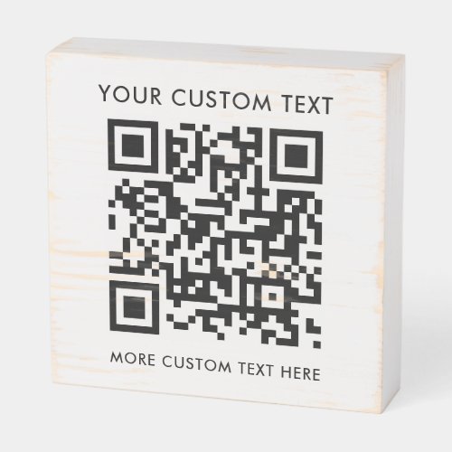 Simple Template Marketing Custom Business QR Code Wooden Box Sign