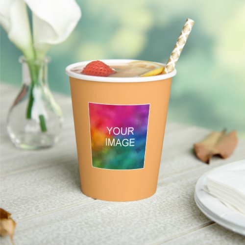 Simple Template Modern Elegant Custom Upload Photo Paper Cups