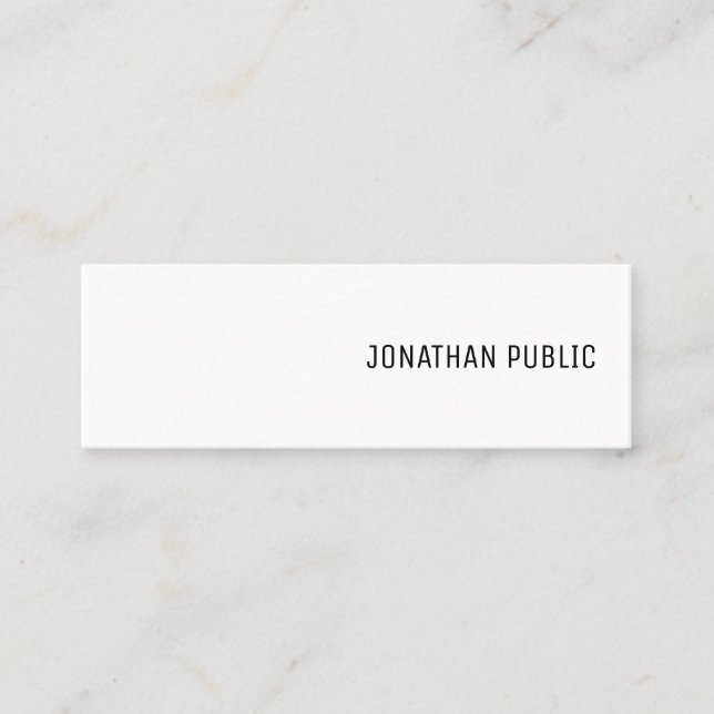 Simple Template Modern Elegant Minimalist Trendy Mini Business Card (Front)