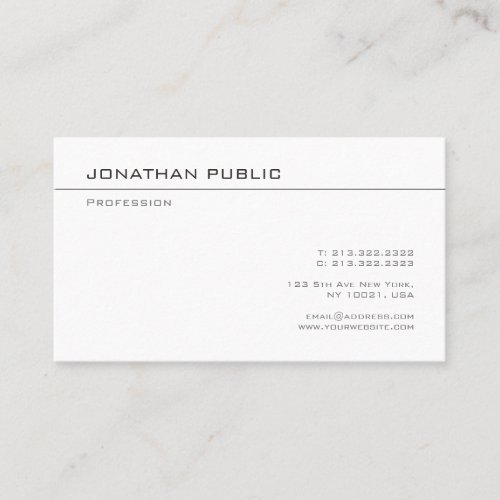 Simple Template Modern Professional Sophisticated Business Card