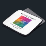 Simple Template Upload Your Business Logo Here Laptop Sleeve<br><div class="desc">Custom Stylish Simple Template Business Company Corporate Logo Name Here Add QR Code Elegant Modern Promotional Electronics Bags / Tablet & Laptop Cases / Laptop Sleeves / White Neoprene Laptop Sleeve 10 inch.</div>