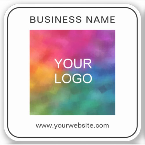 Simple Template Your Business Name Text Logo Here Sticker