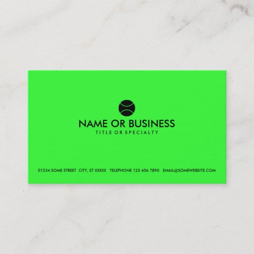 simple tennis business cards