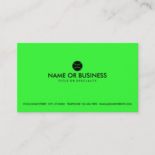 Customizable simple tennis business cards