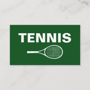 Simple Tennis Business Cards