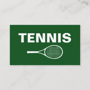 Simple Tennis Business Cards