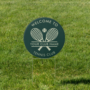 Simple Tennis Club Name Team Country Office Sign