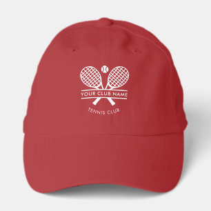 Simple Tennis Club Name Team Rackets Motif Custom Performance Cap