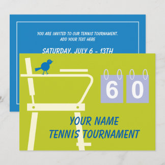 Simple tennis tournament invitation template