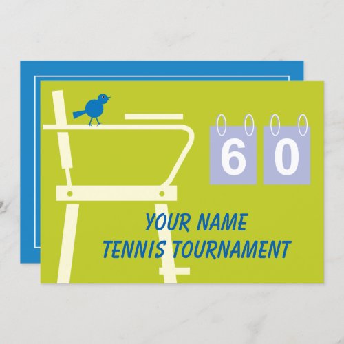 Simple tennis tournament invitation template
