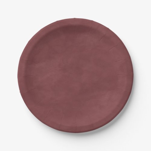 Simple Terra Rosa Pink Color Editable Watercolor Paper Plates