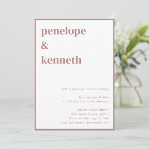 Simple Terracotta Clay Wedding Website RSVP Invitation