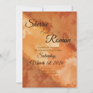 Simple terracotta invatation invitation