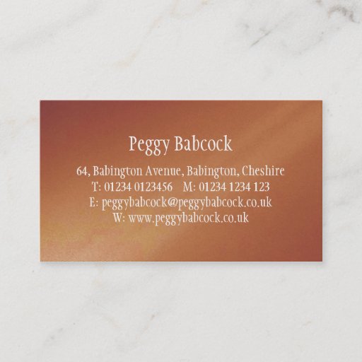 Customizable Simple Terracotta Orange Gradient Business Card