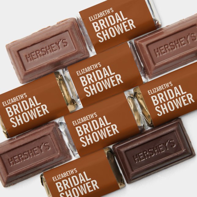 Simple Terracotta Typography Bridal Shower Hershey's Miniatures (Assorted)