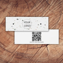 Simple Terrazzo QR Code Earring Mini Display Card