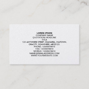 Simple Text 03 - White (Gold Card) Business Card