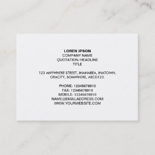 Simple Text 05 - White Business Card