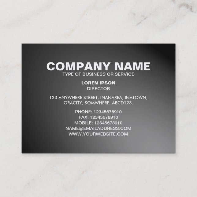 Simple Text 06 - Spotlit - Gray Business Card (Front)