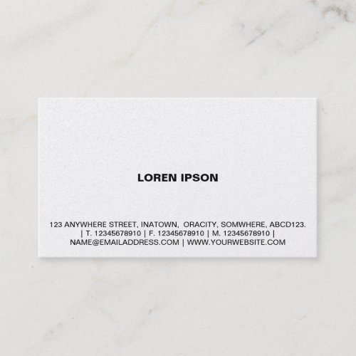 Simple Text 08 _ White Gold Business Card