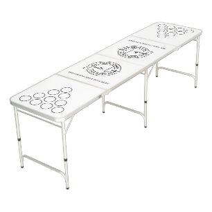Simple Text And Business Logo Beer Pong Table