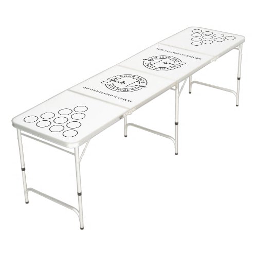 Simple Text And Business Logo Beer Pong Table