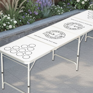 Simple Text And Business Logo Beer Pong Table