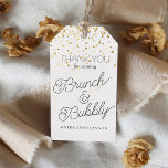 Simple Text Brunch and Bubbly Gift Tags<br><div class="desc">Minimal and unique basic bridal brunch Gift Tag for your bridal shower. the brunch Gift tags are easily customizable with your name in a serif style featuring the Brunch and Bubbly in calligraphy script.</div>