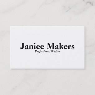 Simple Text Business Card