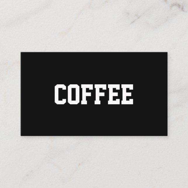 Simple Text Coffee Superstar Centered Loyalty Card (Front)