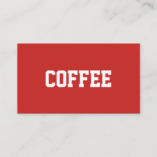 Simple Text Coffee Superstar Centered Loyalty Card (Front)