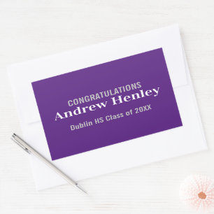 Simple Text Graduation Party Favor Rectangular Sticker