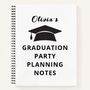 Simple Text Graduation Party Planning Notebook