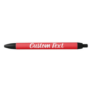 Simple Text on Red with White Script Template Pen