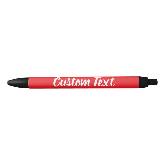Simple Text on Red with White Script Template Pen (Front)