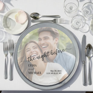 Simple Text Overlay Photo The Night Before Paper Plates