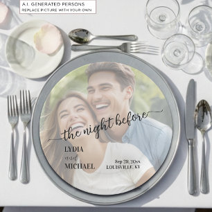Simple Text Overlay Photo The Night Before Paper Plates