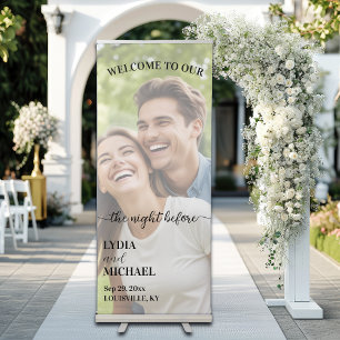 Simple Text Overlay Photo The Night Before Retractable Banner