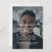 Simple Text | Vertical Two Photo Graduation Party Invitation (Back)