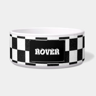 Simple textured checkerboard bowl