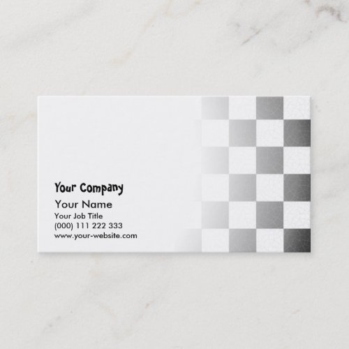 Simple textured checkerboard business card templates