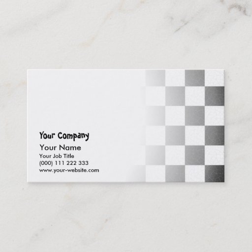Customizable Simple textured checkerboard business card templates
