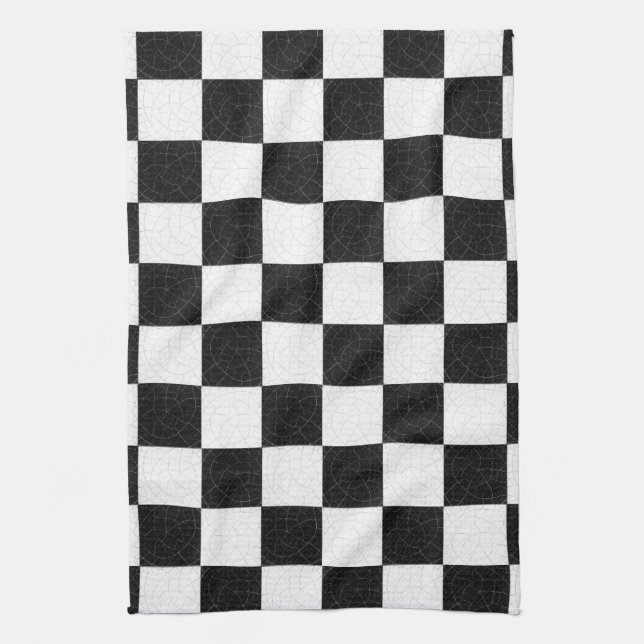 Simple textured checkerboard towel (Vertical)