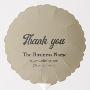 Simple thank you add business name details text t balloon