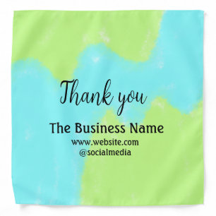 Simple thank you add business name details text t bandana