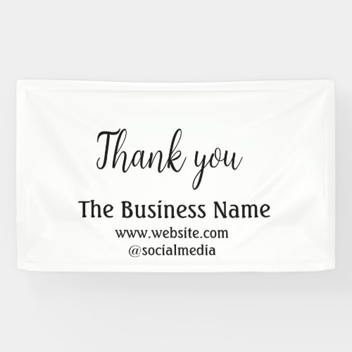 Simple thank you add business name details text  t banner