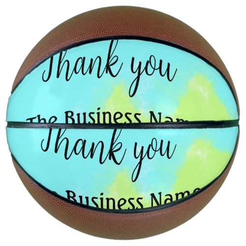 Simple thank you add business name details text  t basketball