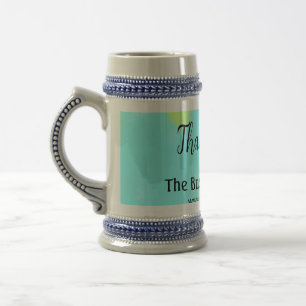 Simple thank you add business name details text t beer stein